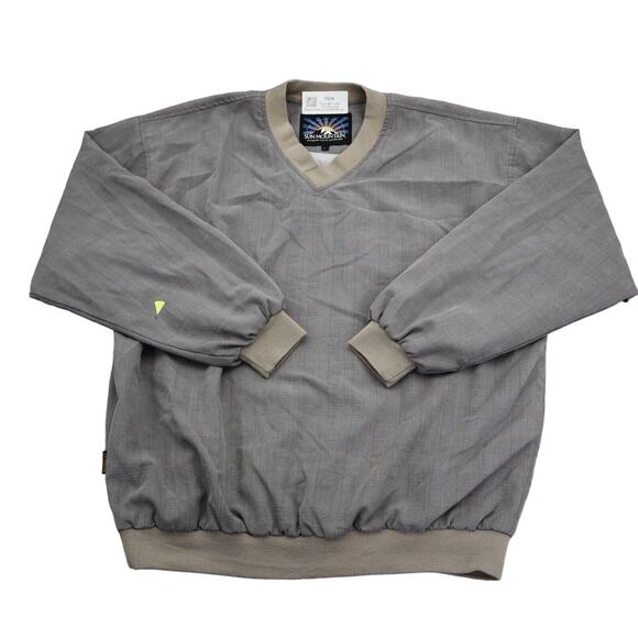 Sun Mountain Sweatshirt Mens L Gray Beige Long Sleeve VNeck Pullover Activewear - Picture 1 of 16
